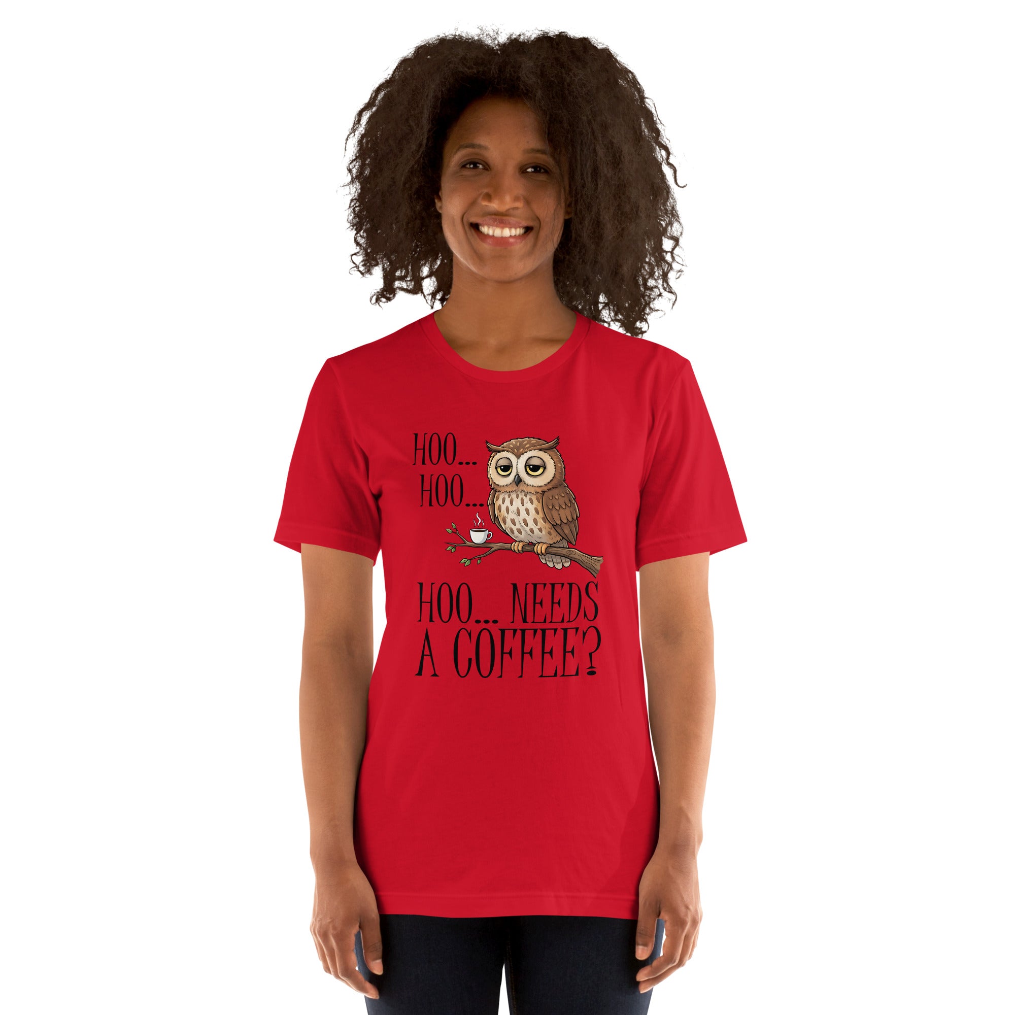 Hoo Needs Coffee? | T-Shirt
